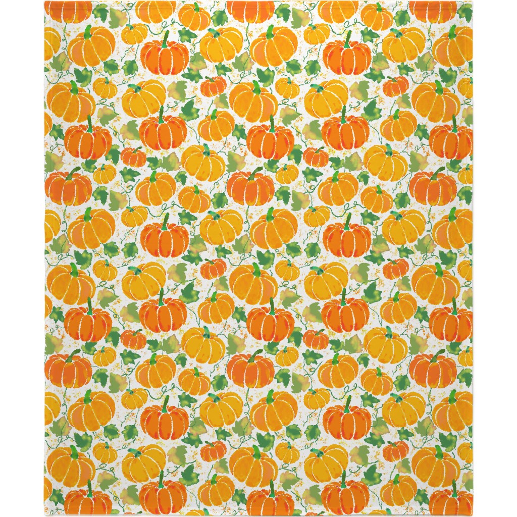 Pumpkin Dance Blanket, Plush Fleece, 50x60, Orange, Orange