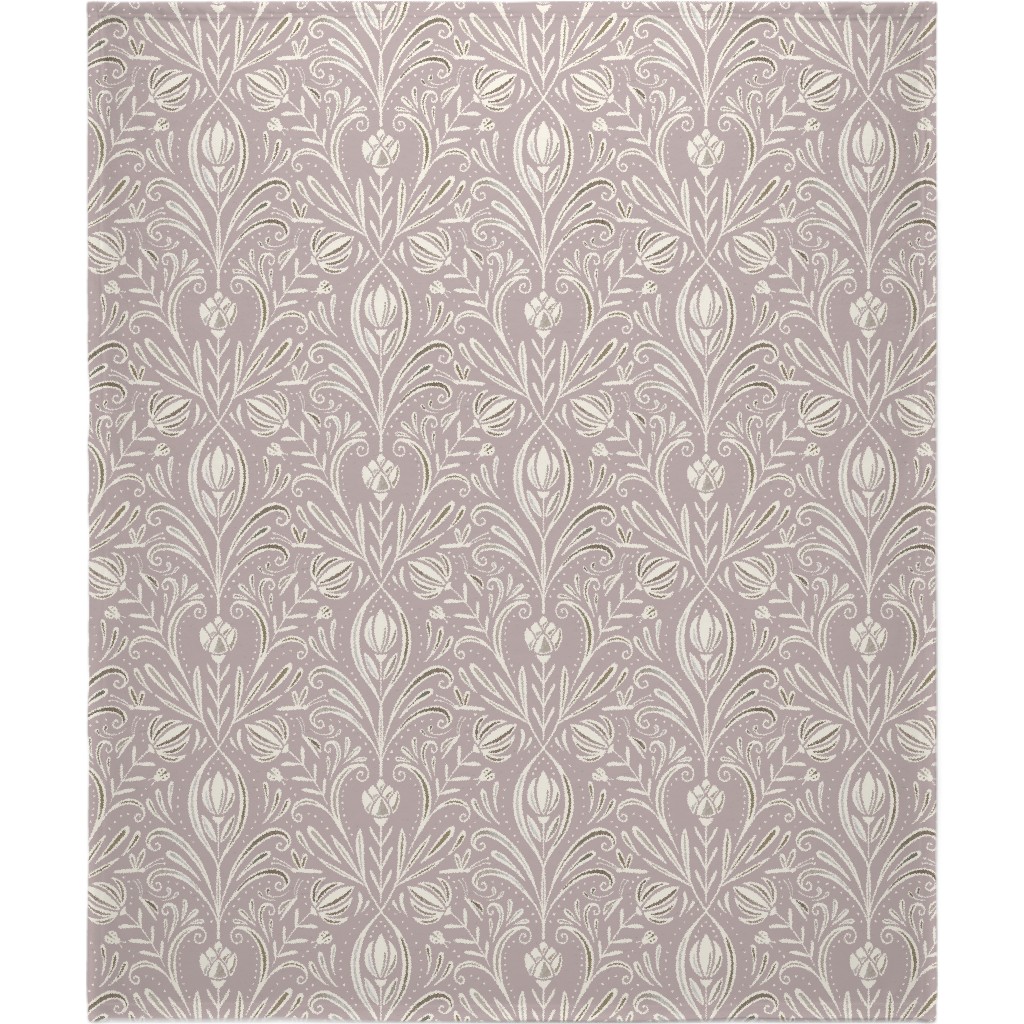 Rochelle Blanket, Plush Fleece, 50x60, Purple
