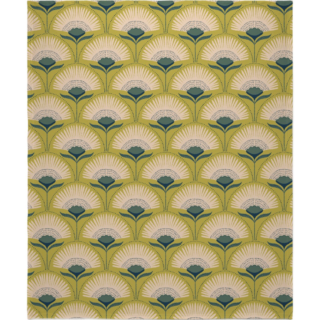Aara - Citron Blanket, Plush Fleece, 50x60, Green