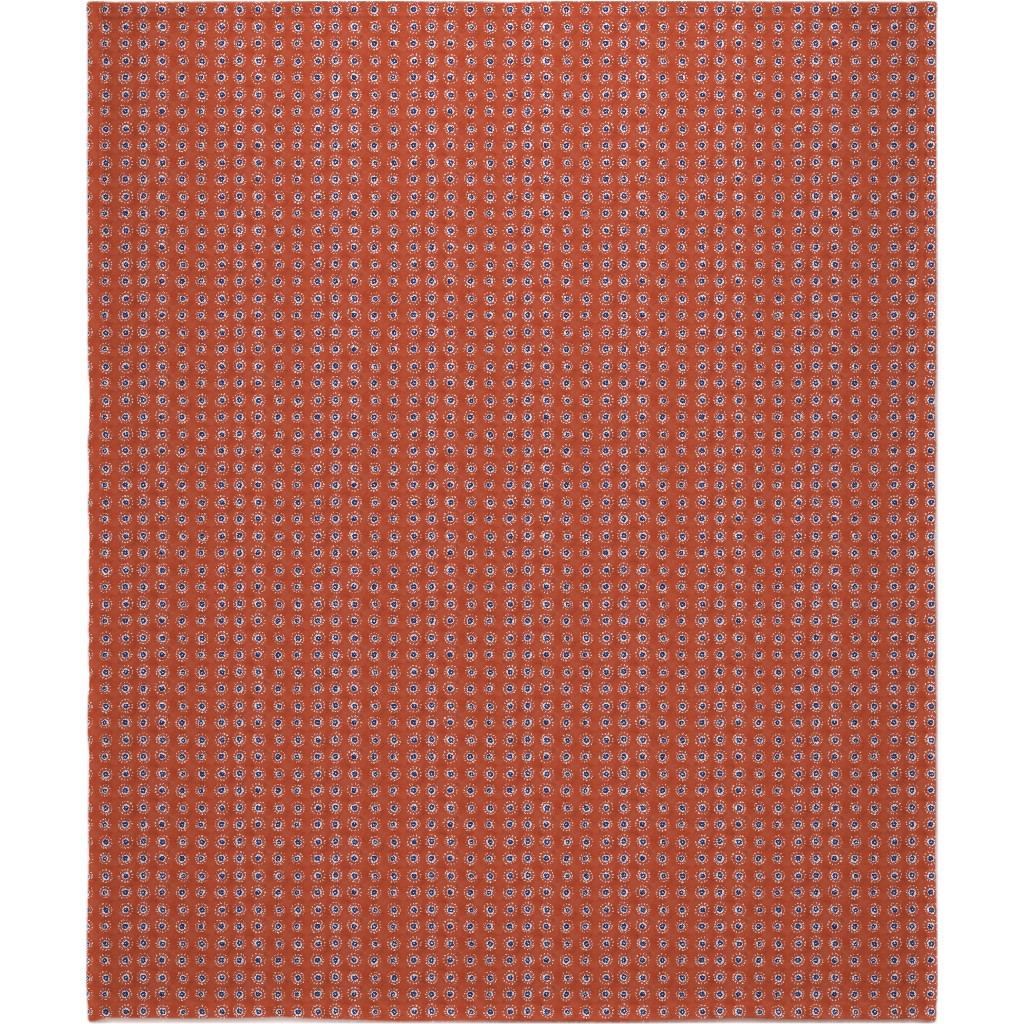 Batik Suns Blanket, Plush Fleece, 50x60, Orange, Fawn