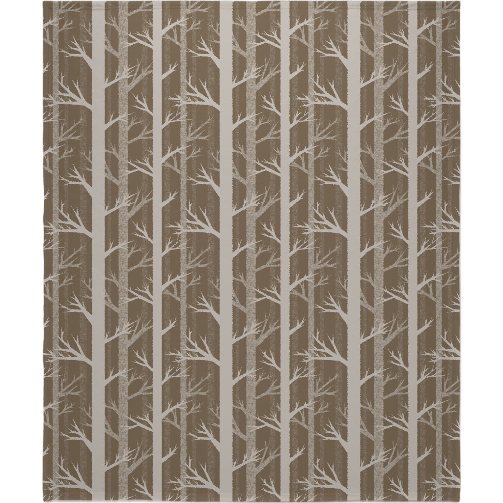 Winter Woods - Fawn Blanket, Plush Fleece, 50x60, Brown