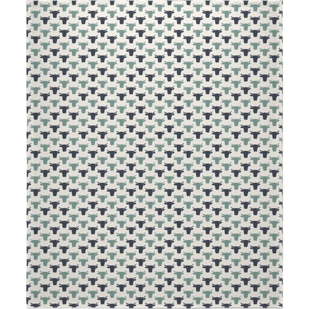 Cows Blanket, Plush Fleece, 50x60, Green, Desert Green