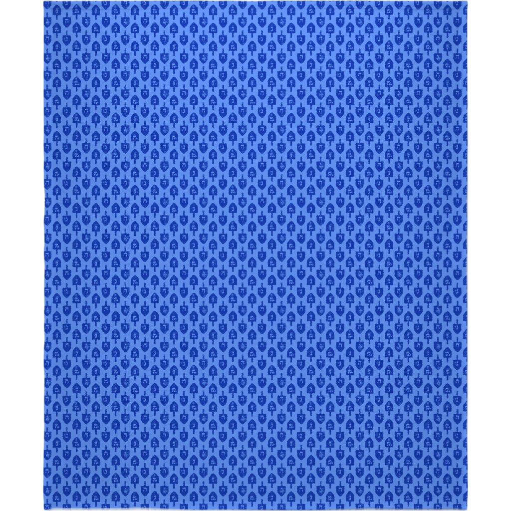 Dreidel - Blue Blanket, Plush Fleece, 50x60, Blue, True Blue