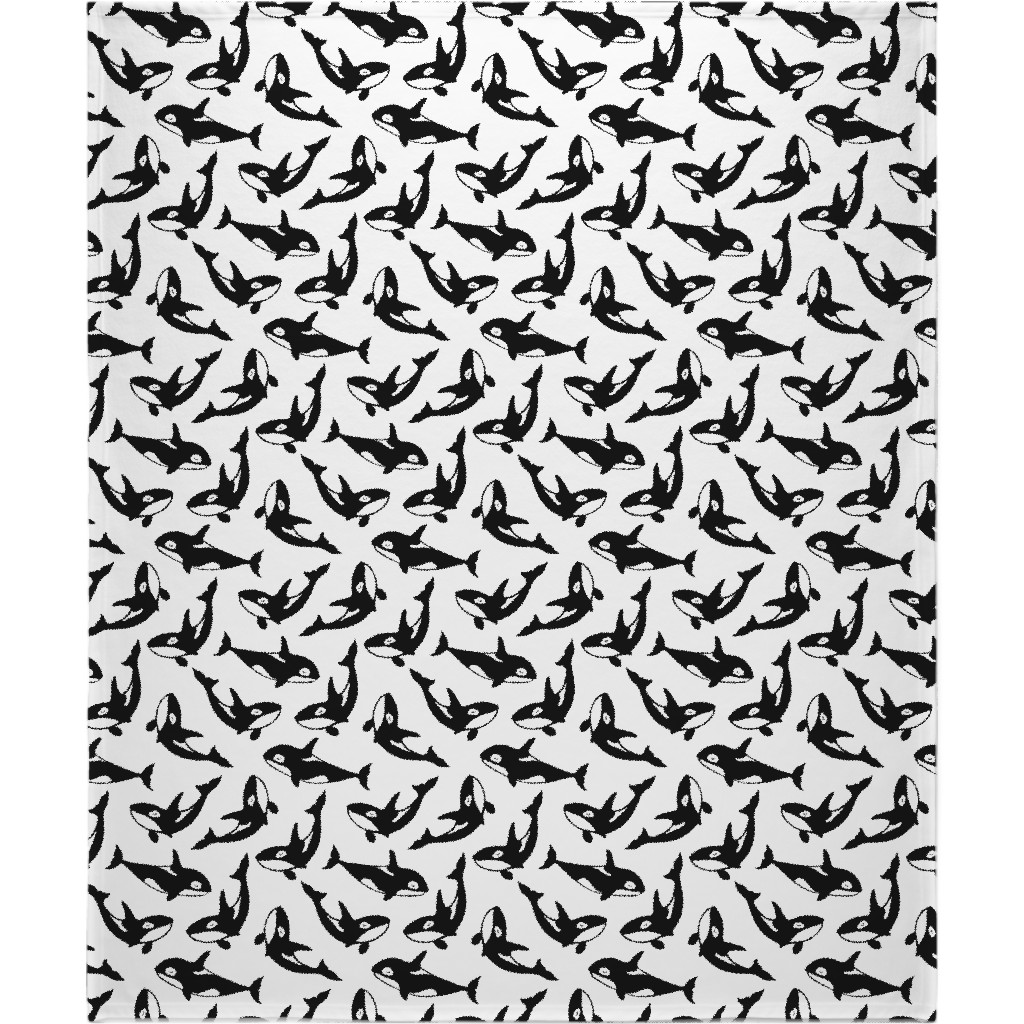 Orca Blanket, Plush Fleece, 50x60, White, White