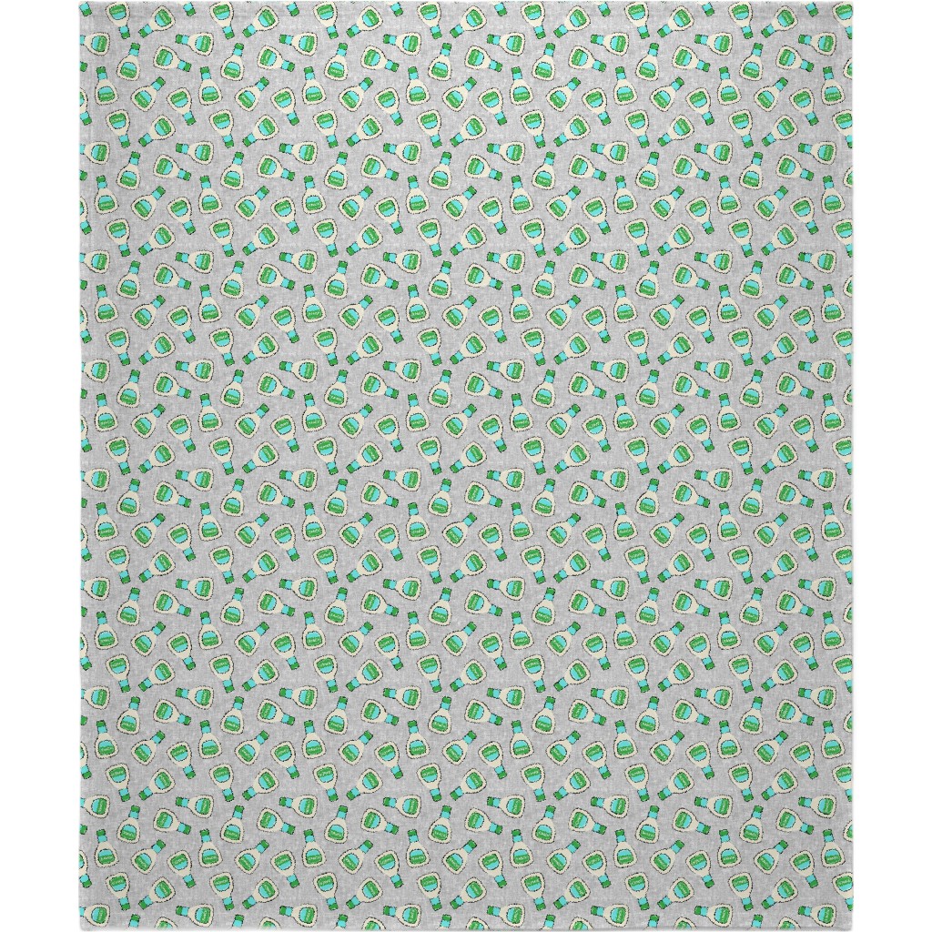 Ranch Dressing Bottle - Multicolor Blanket, Plush Fleece, 50x60, Gray, Gray