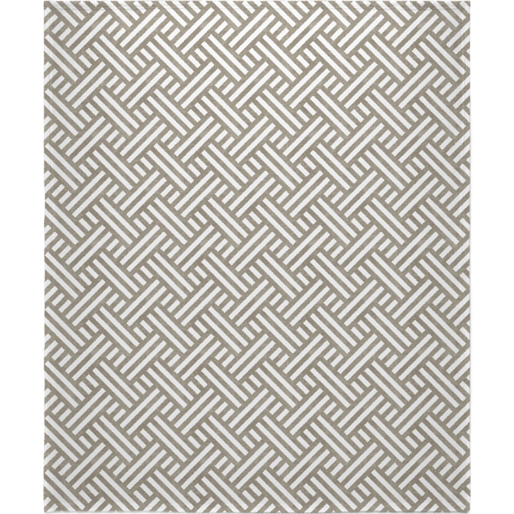 Farmhouse Weave Blanket, Plush Fleece, 50x60, Gray