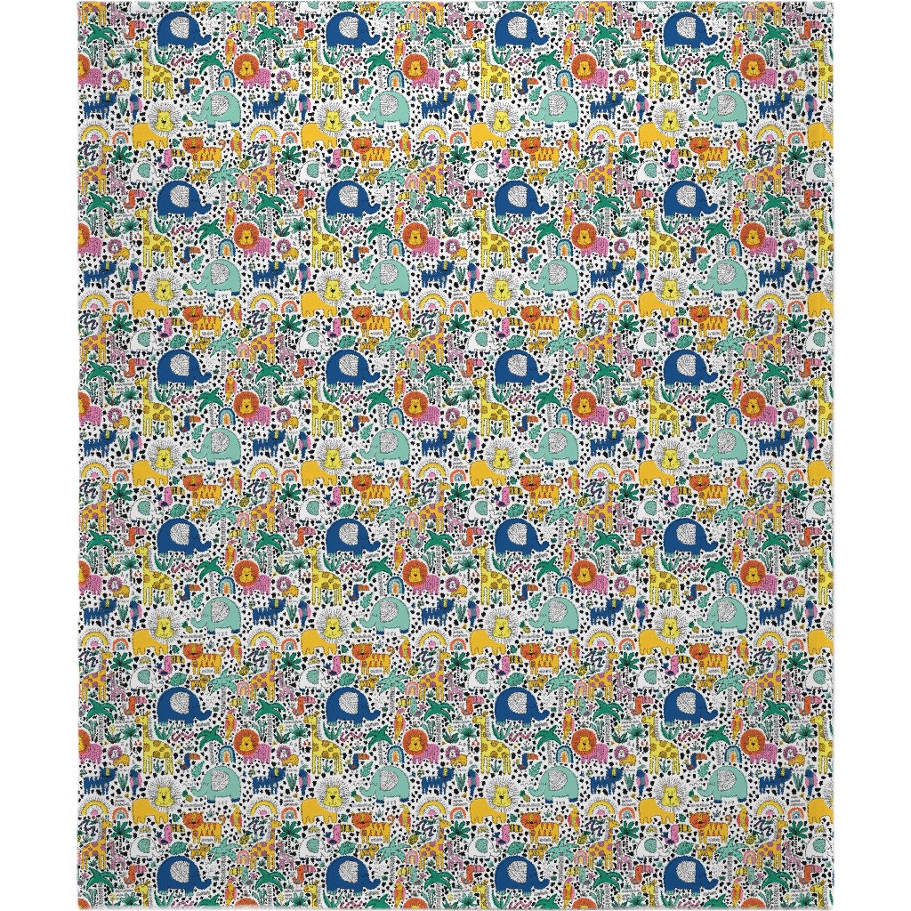 Safari Fun - Multi Blanket, Plush Fleece, 50x60, Multicolor
