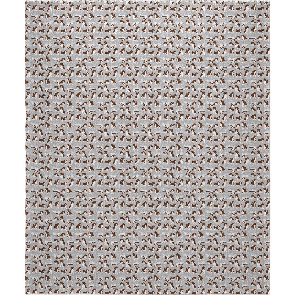Beagle Dog Blanket, Sherpa, 50x60, Gray