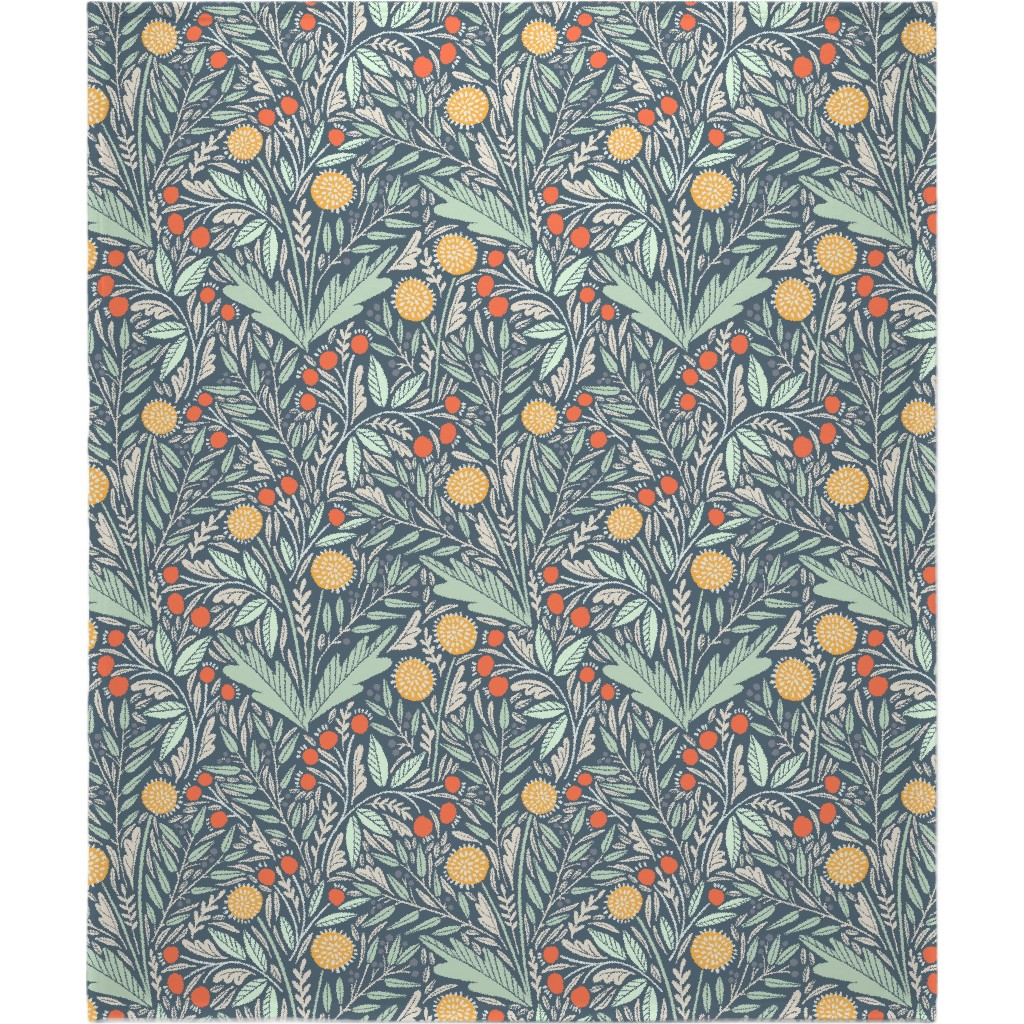 Astrid Blanket, Sherpa, 50x60, Multicolor, Hemlock