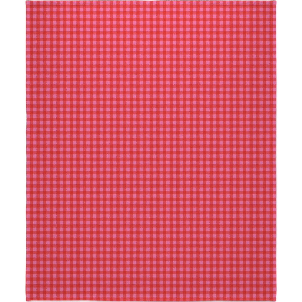 Valentine Buffalo Plaid Blanket, Sherpa, 50x60, Pink