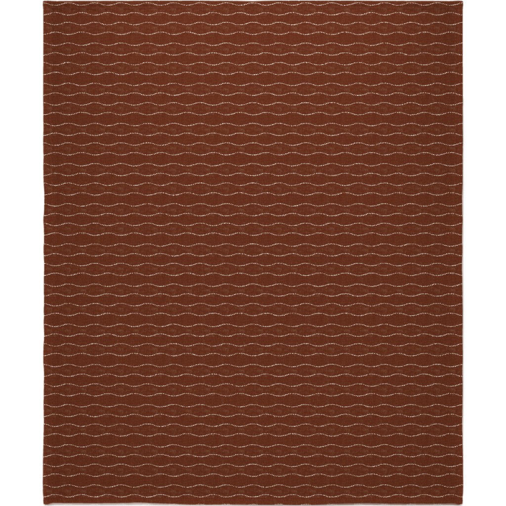 Heart Wave - Rust Blanket, Sherpa, 50x60, Brown