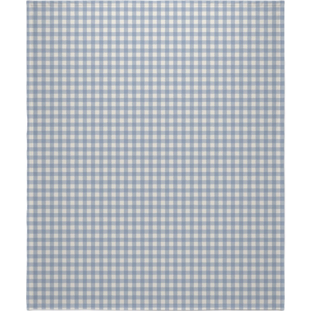 Buffalo Plaid - Soft Blue & Cream Blanket, Sherpa, 50x60, Blue, True Blue