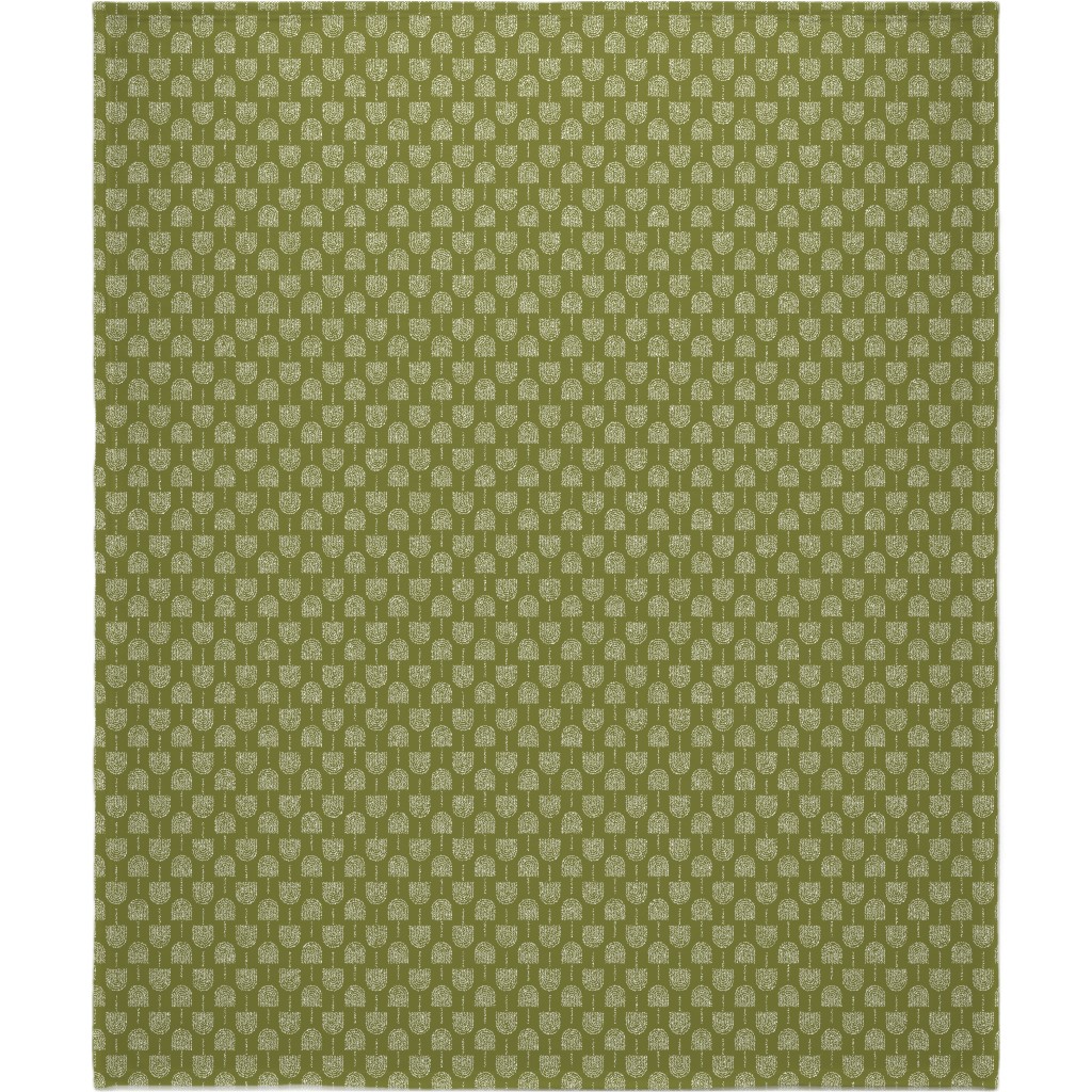 Fans - Olive Blanket, Sherpa, 50x60, Green, Classic Green