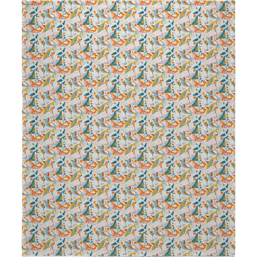 Whale Celebration - Multicolor Blanket, Sherpa, 50x60, Multicolor
