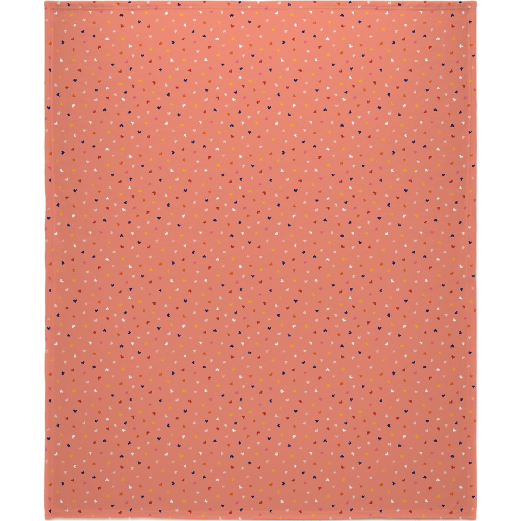 Heart Sprinkles - Pink Blanket, Sherpa, 50x60, Pink
