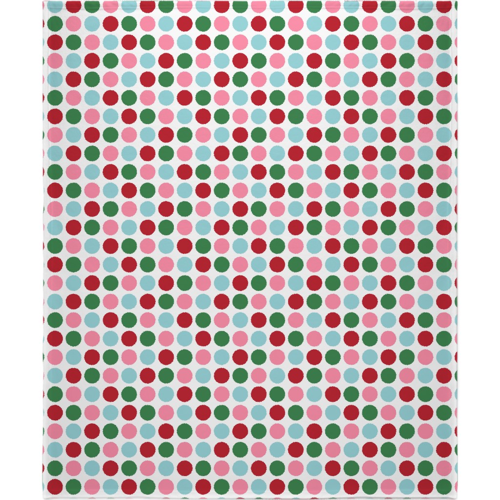 Christmas Collection Polka Dots - Multi Blanket, Sherpa, 50x60, Multicolor