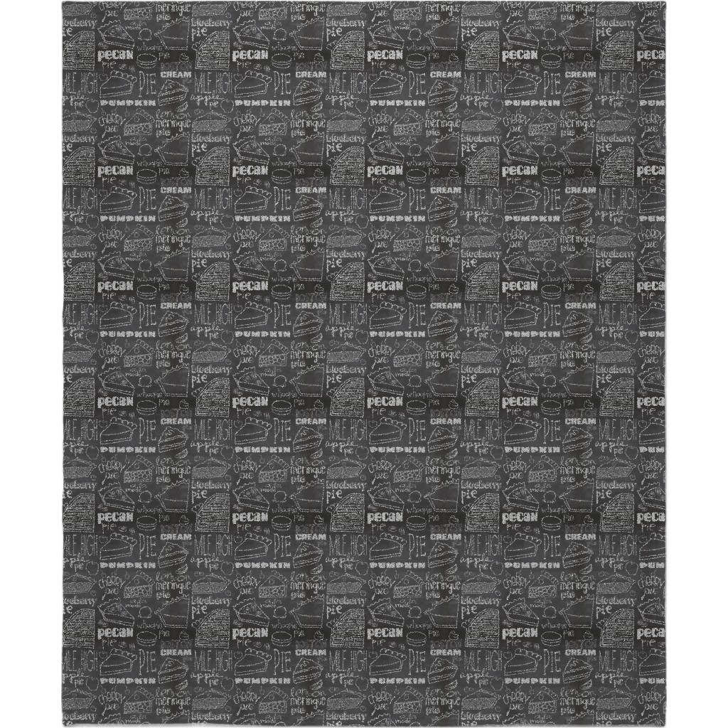 Today's Chalkboard Special! Blanket, Sherpa, 50x60, Gray, Gray
