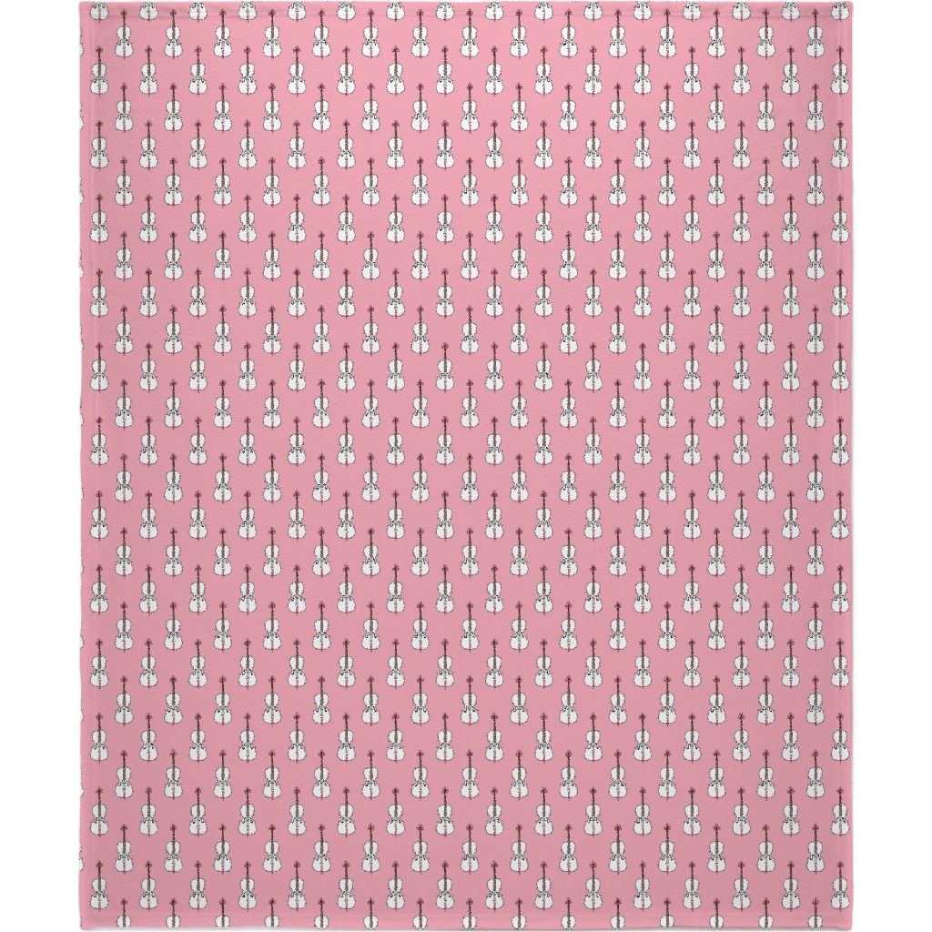 Violins - Pink Blanket, Sherpa, 50x60, Pink, Bright Pink
