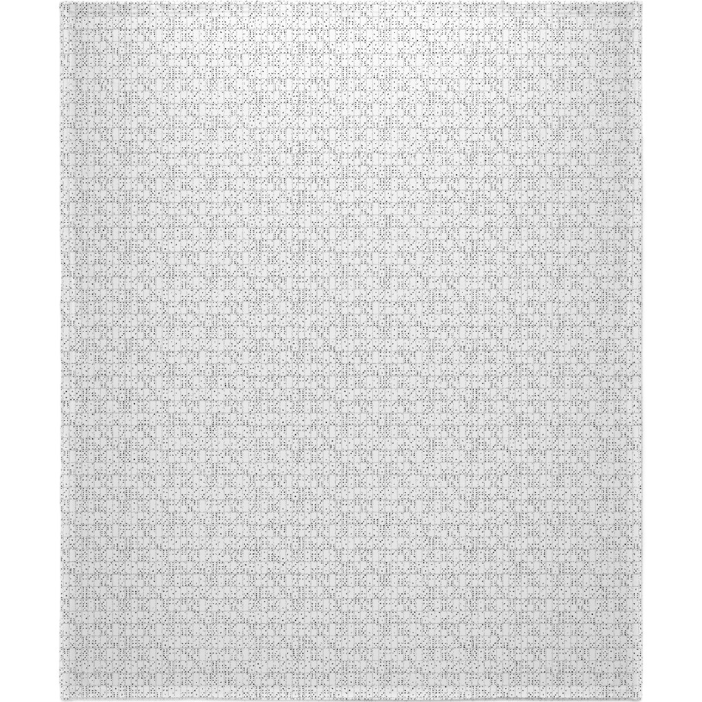 Domino Universe - Black and White Blanket, Sherpa, 50x60, White