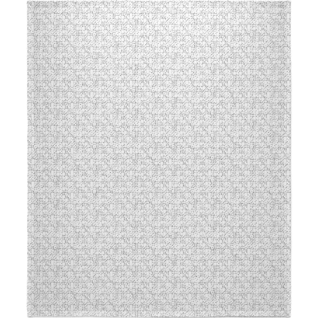 Domino Universe - Black and White Blanket, Sherpa, 50x60, White, White
