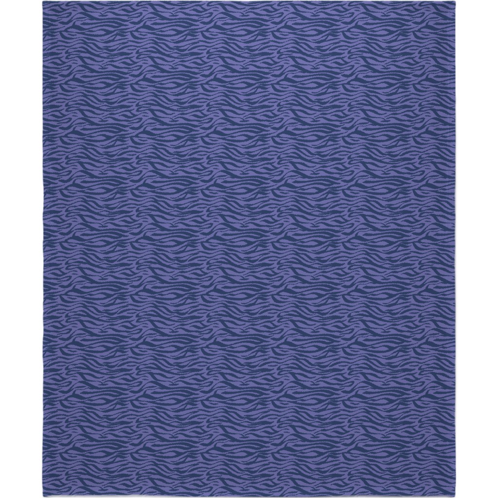 Zebra Animal Print - Purple Blanket, Sherpa, 50x60, Purple