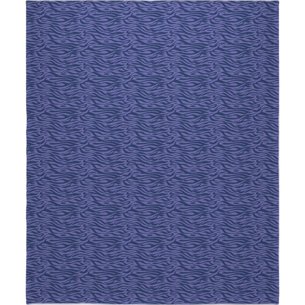 Zebra Animal Print - Purple Blanket, Sherpa, 50x60, Purple, Purple