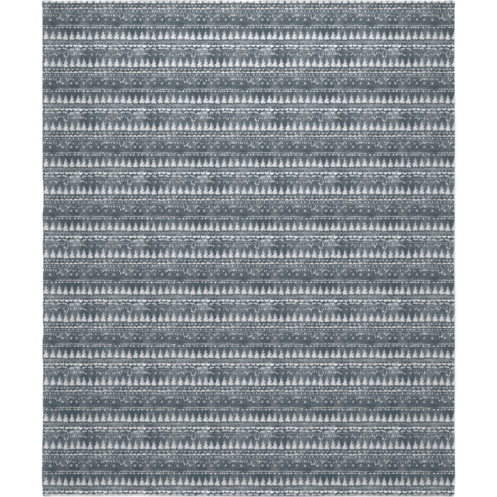 Vintage Christmas Stripe Blanket, Sherpa, 50x60, Gray