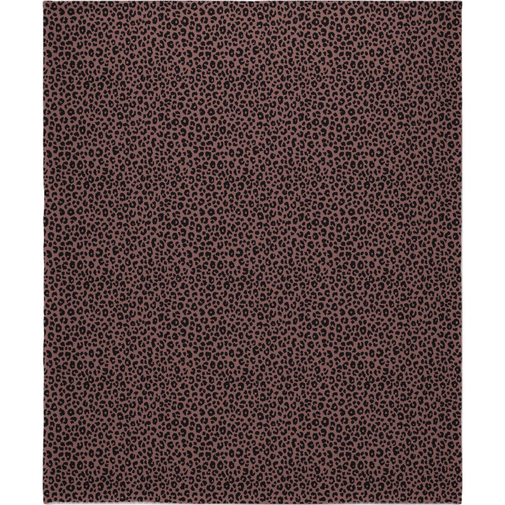 Leopard - Pale Mauve Blanket, Sherpa, 50x60, Pink, Bright Pink