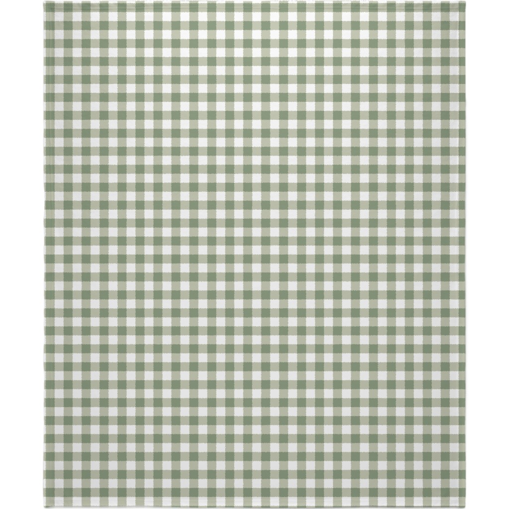 Plaid - Green Blanket, Sherpa, 50x60, Green