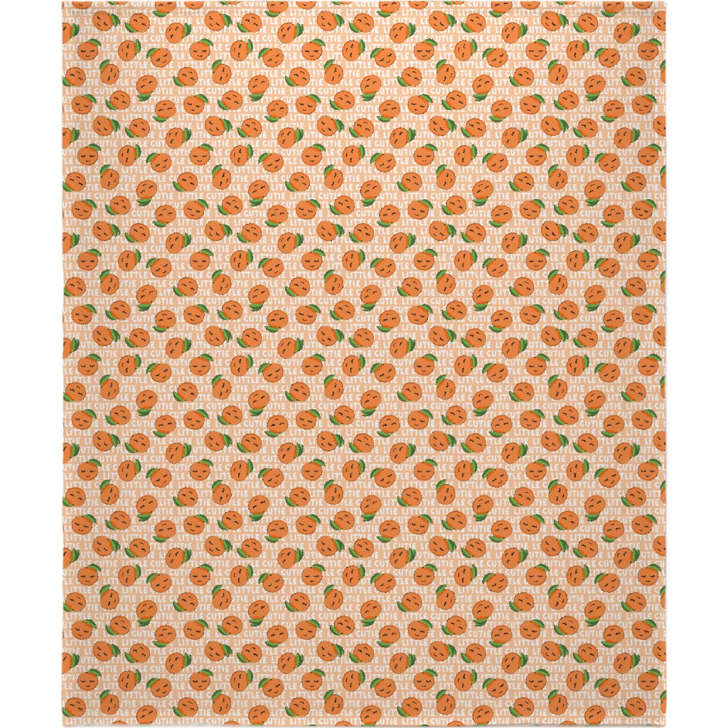Little Cutie - Happy Oranges - Orange Blanket, Sherpa, 50x60, Orange, Orange