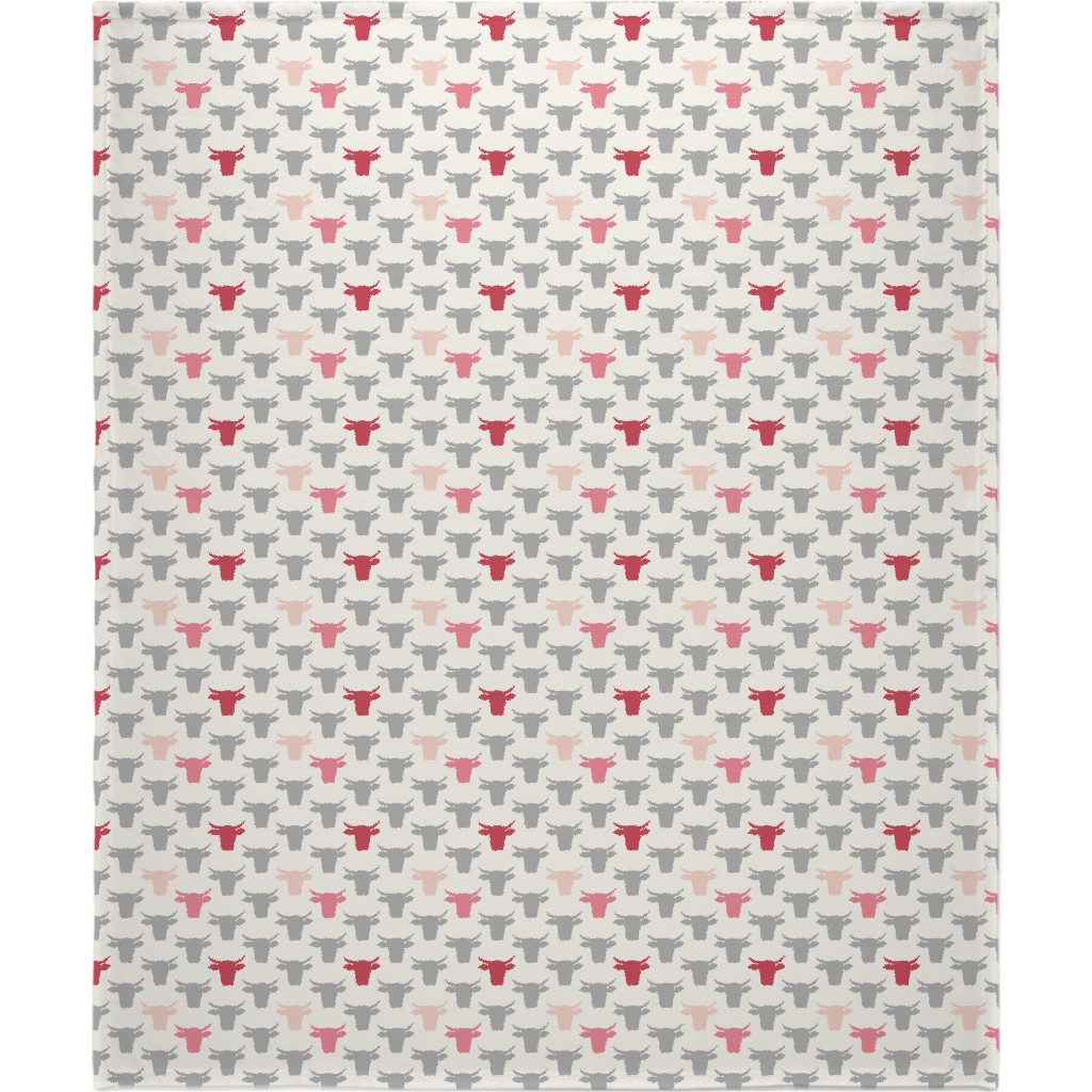 Cows Blanket, Sherpa, 50x60, Pink, Bloom
