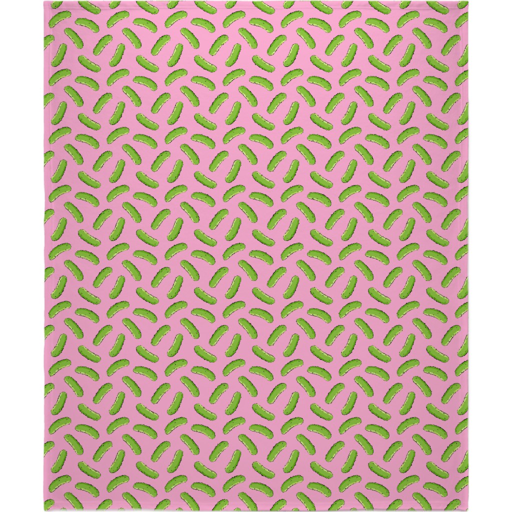 Pickles - Pink Blanket, Sherpa, 50x60, Pink, Bright Pink