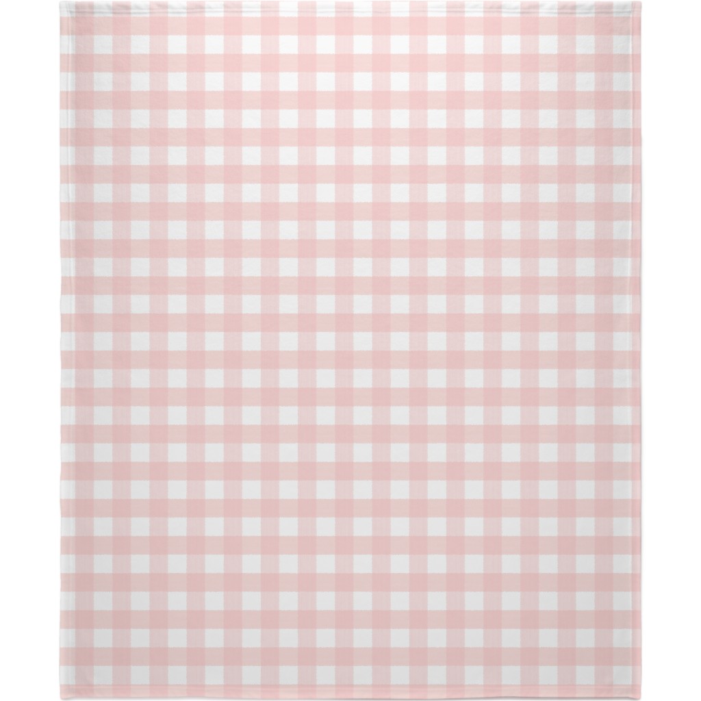 Cross Hatch Plaid Blanket, Sherpa, 50x60, Pink