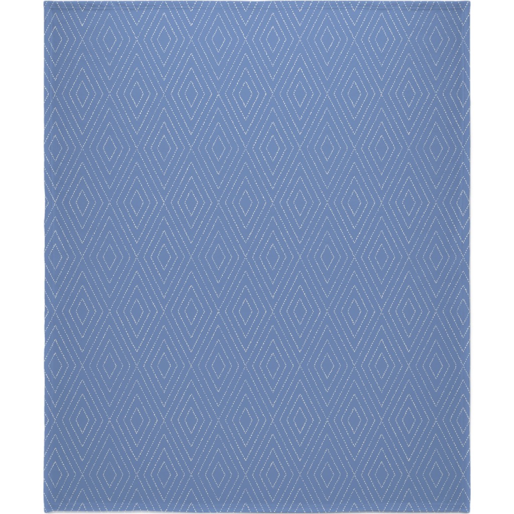 Painted Diamond Dash Blanket, Sherpa, 50x60, Blue, Periwinkle