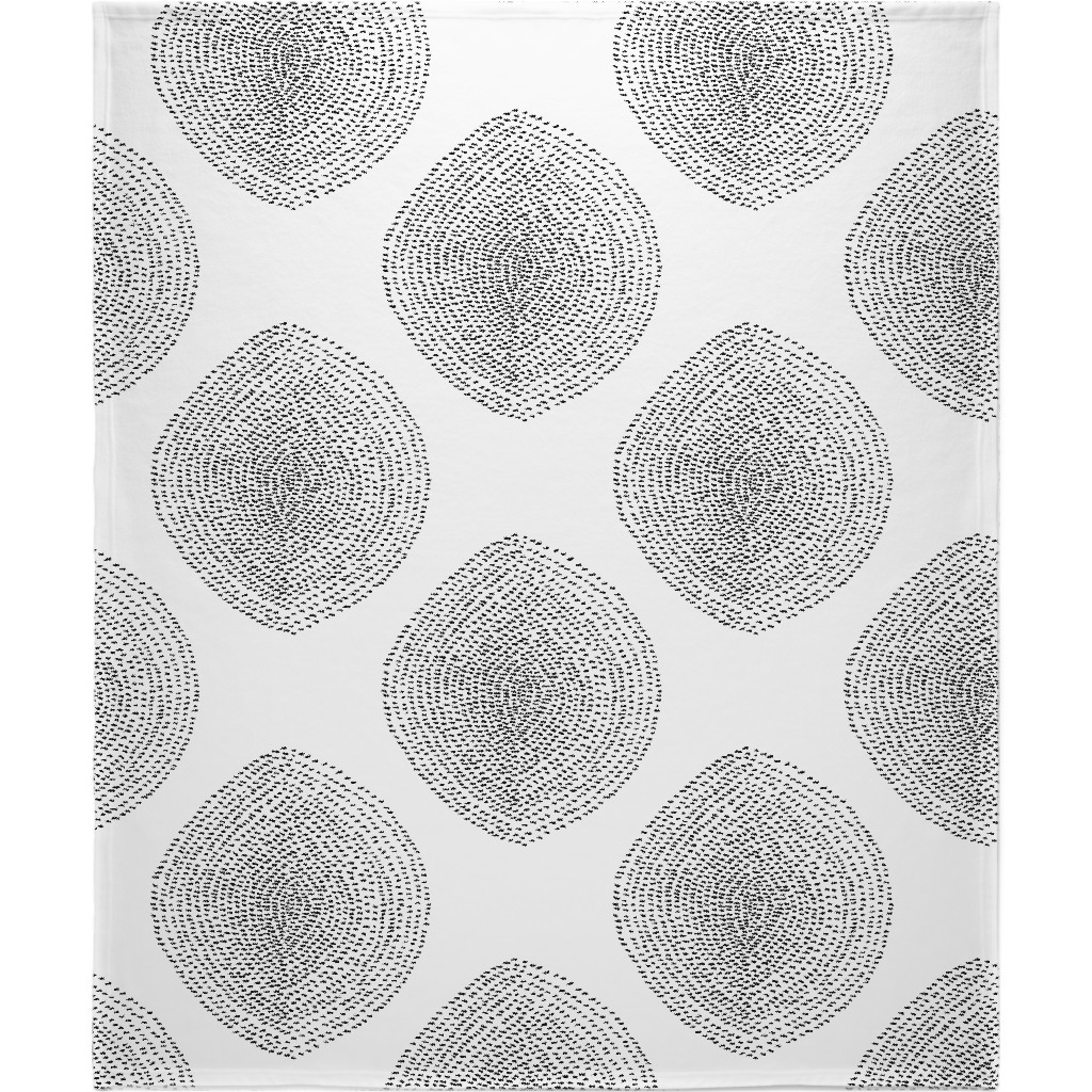 Stripy Boho Drop Blanket, Sherpa, 50x60, Black, Charcoal