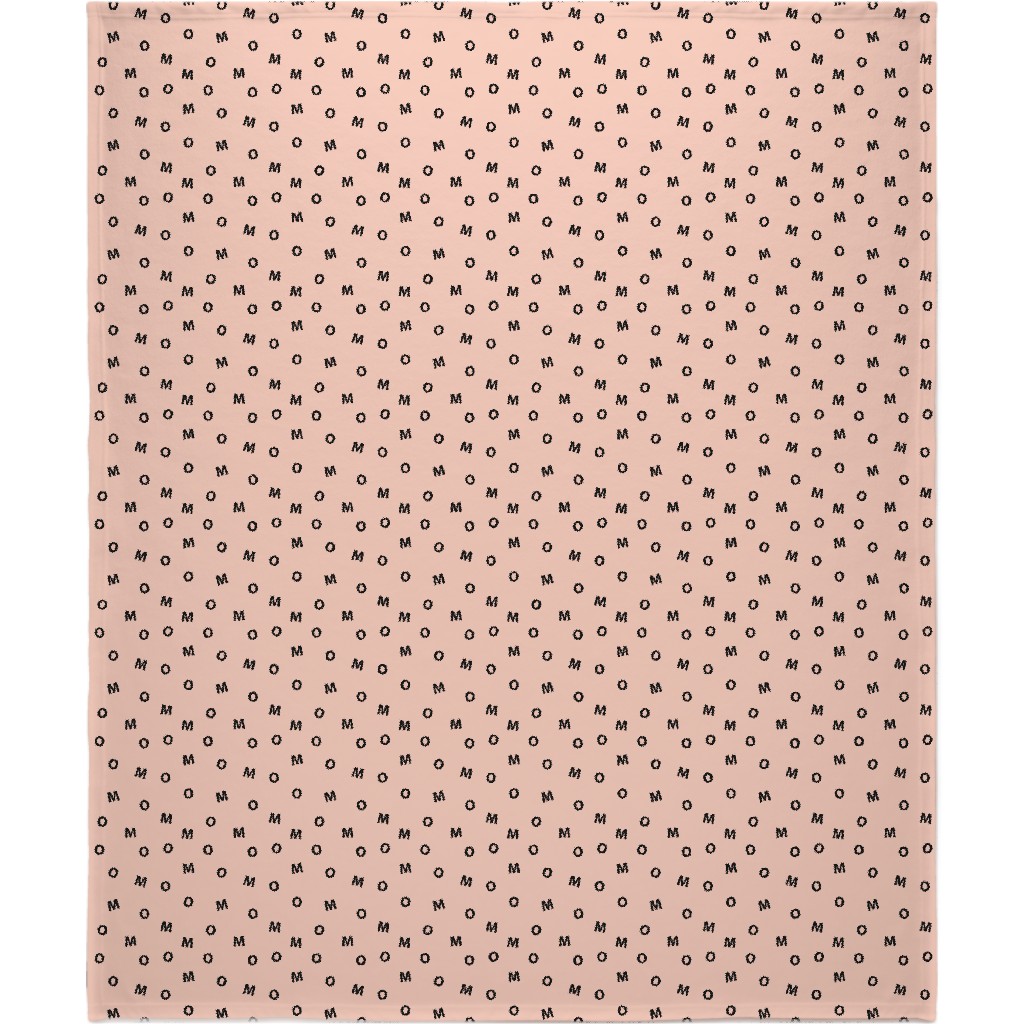 Sweet Mom Typography - Pale Nude Blanket, Sherpa, 50x60, Pink, Bright Pink