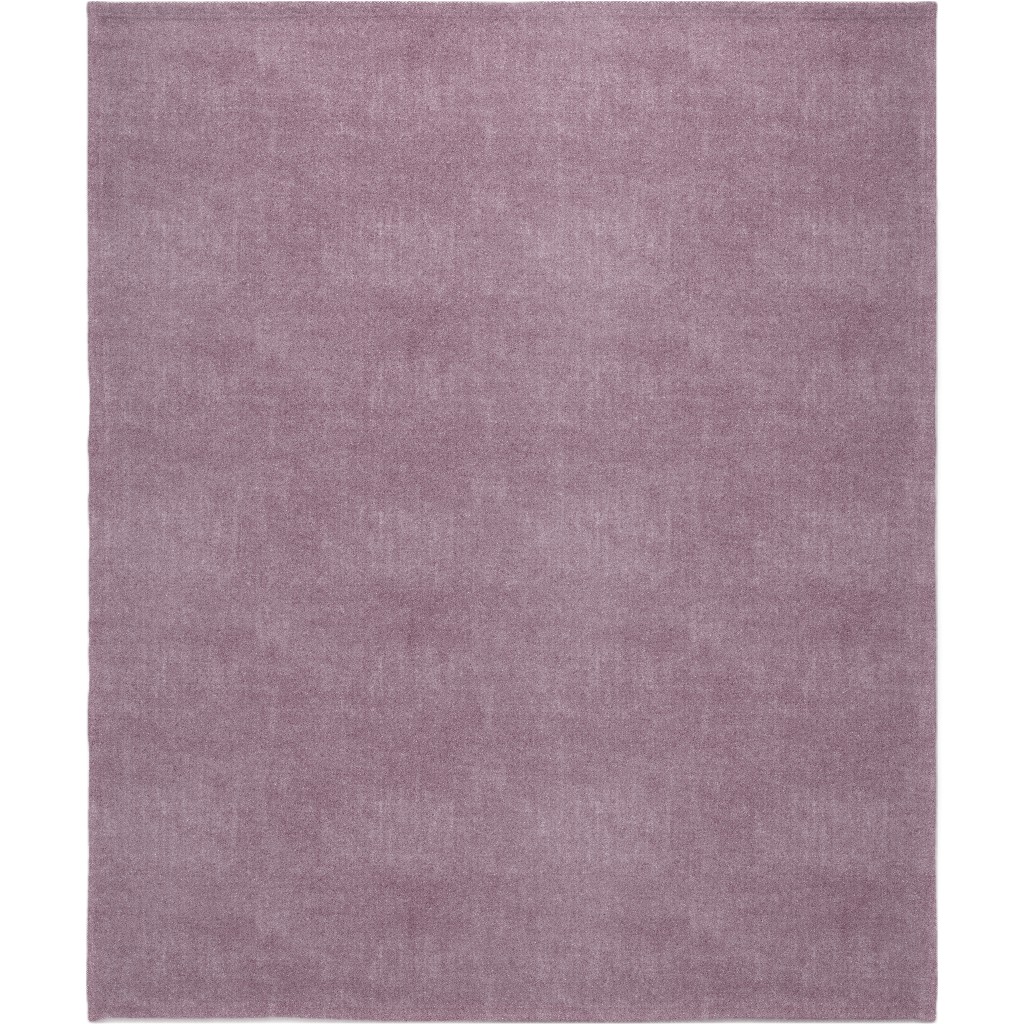 Canvas Texture in Light Lilac Blanket, Sherpa, 50x60, Purple, Purple