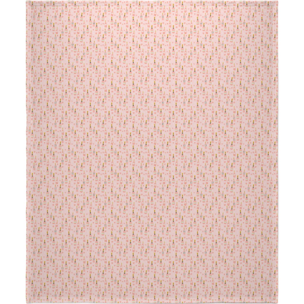 Rose All Day Wine Blanket, Sherpa, 50x60, Pink, Fair Weather