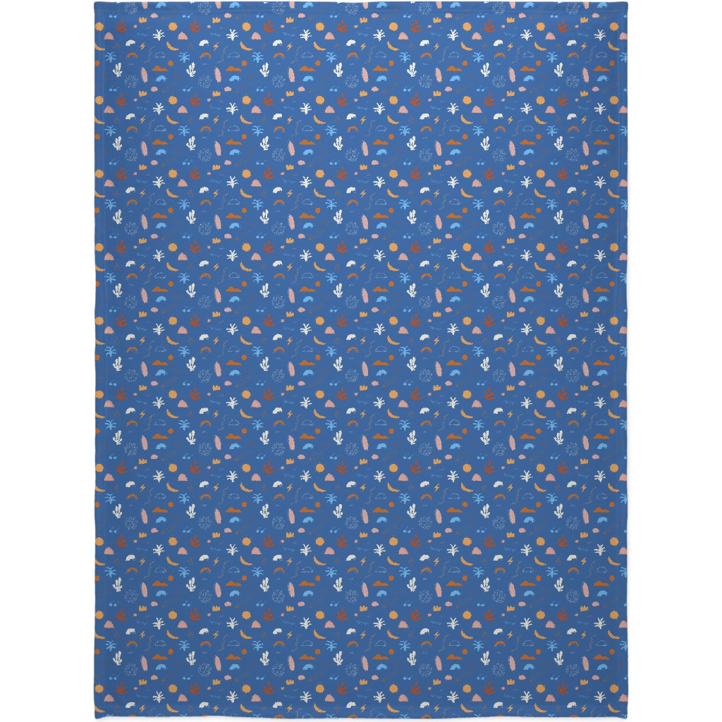 Summer Dayz - Blue Blanket, Fleece, 60x80, Blue, True Blue