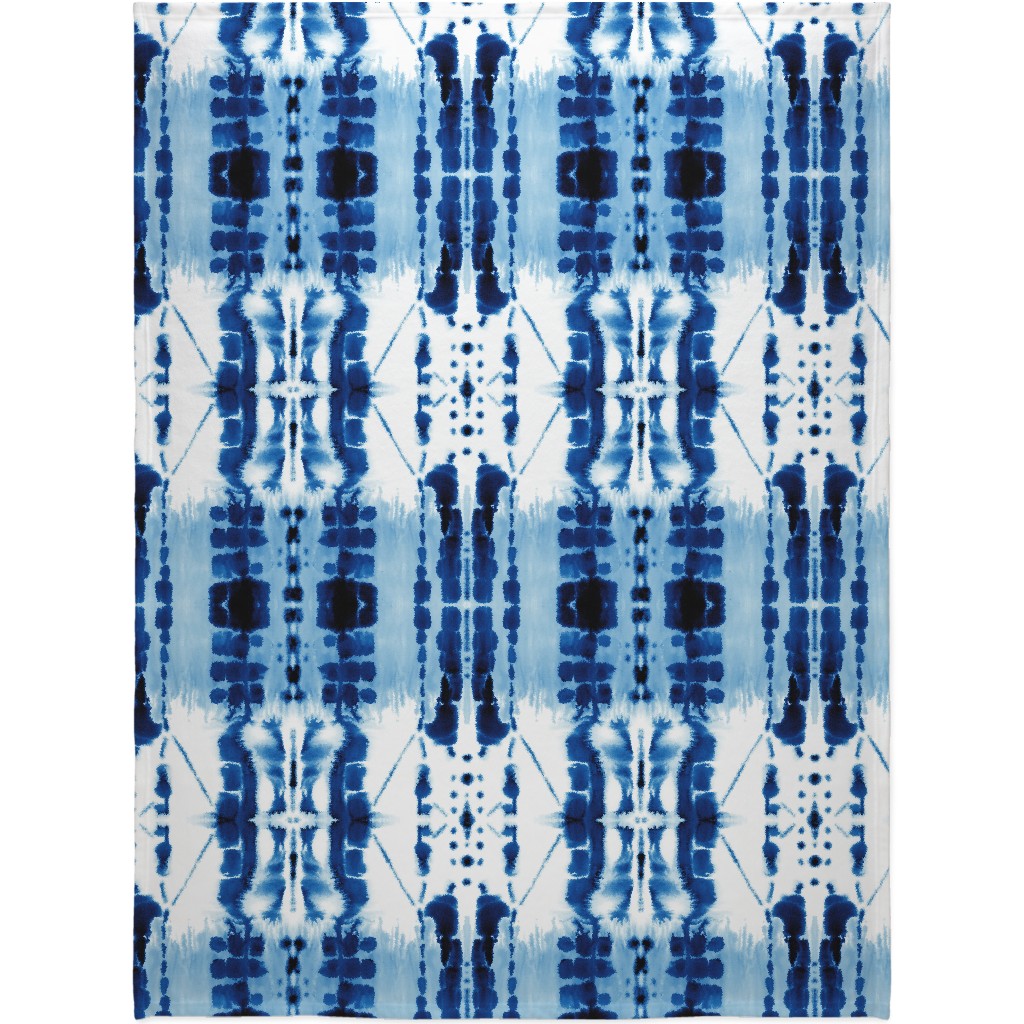 Paradigm Watercolor Tie-Dye - Blue Blanket, Fleece, 60x80, Blue, True Blue