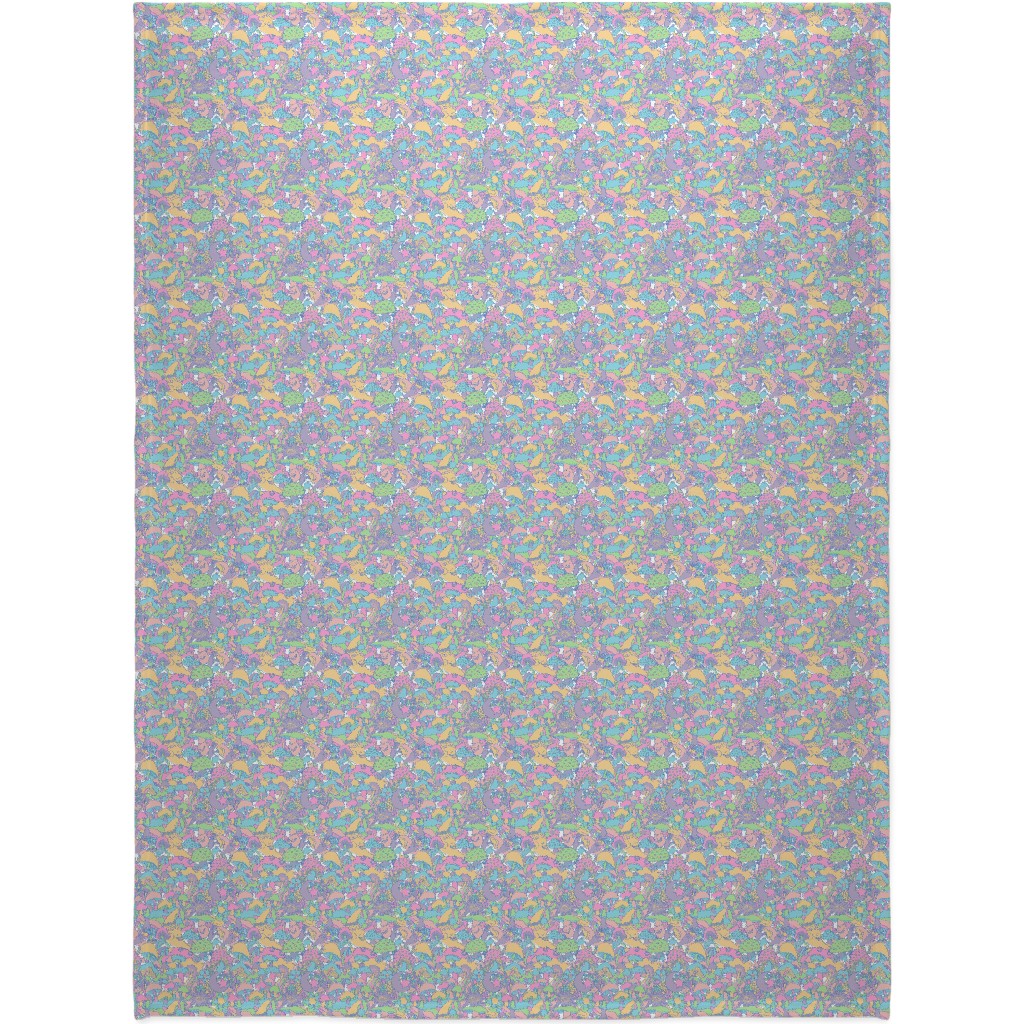 Magical Mushroom World - Pastel Blanket, Fleece, 60x80, Multicolor