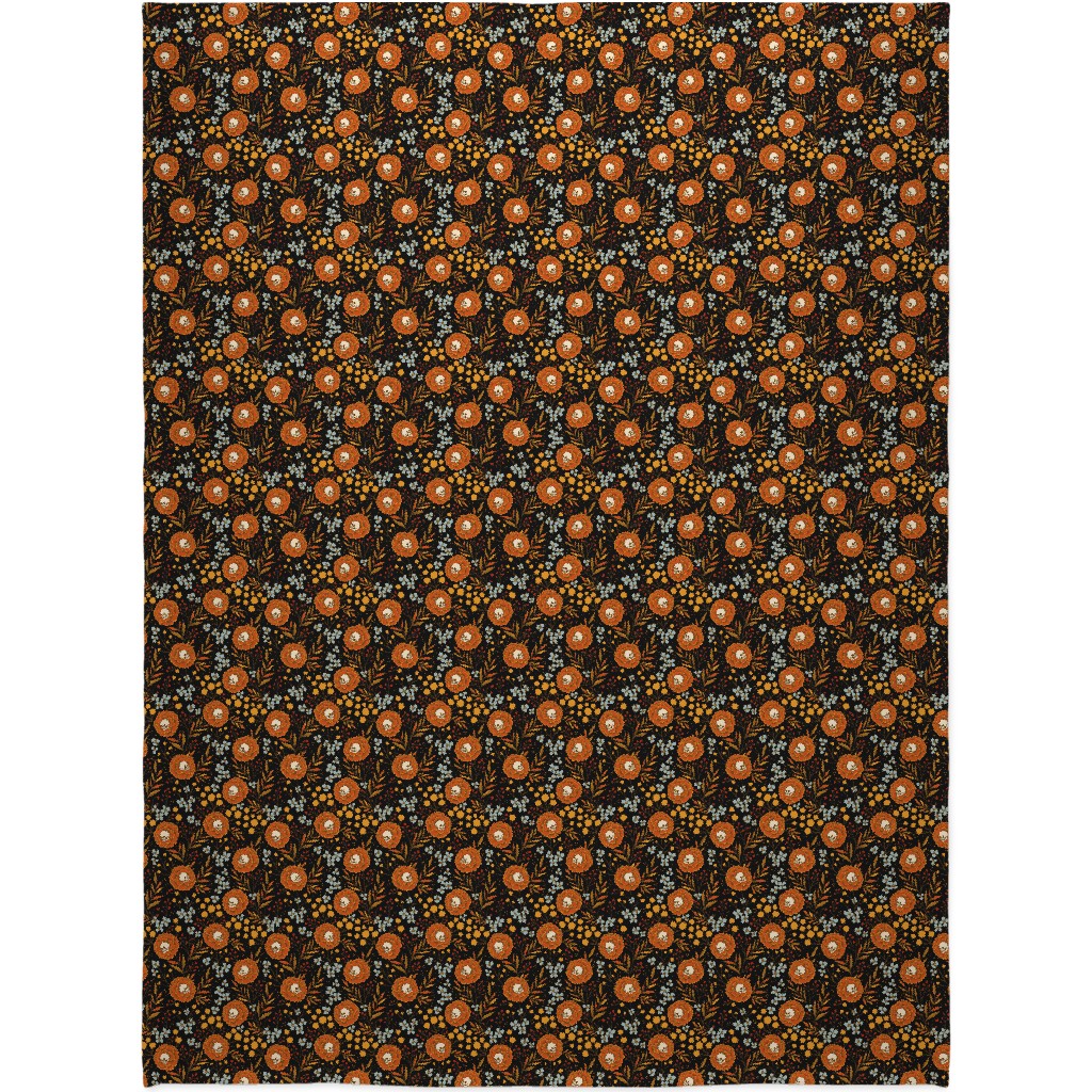 Halloween Floral - Multi Blanket, Fleece, 60x80, Multicolor