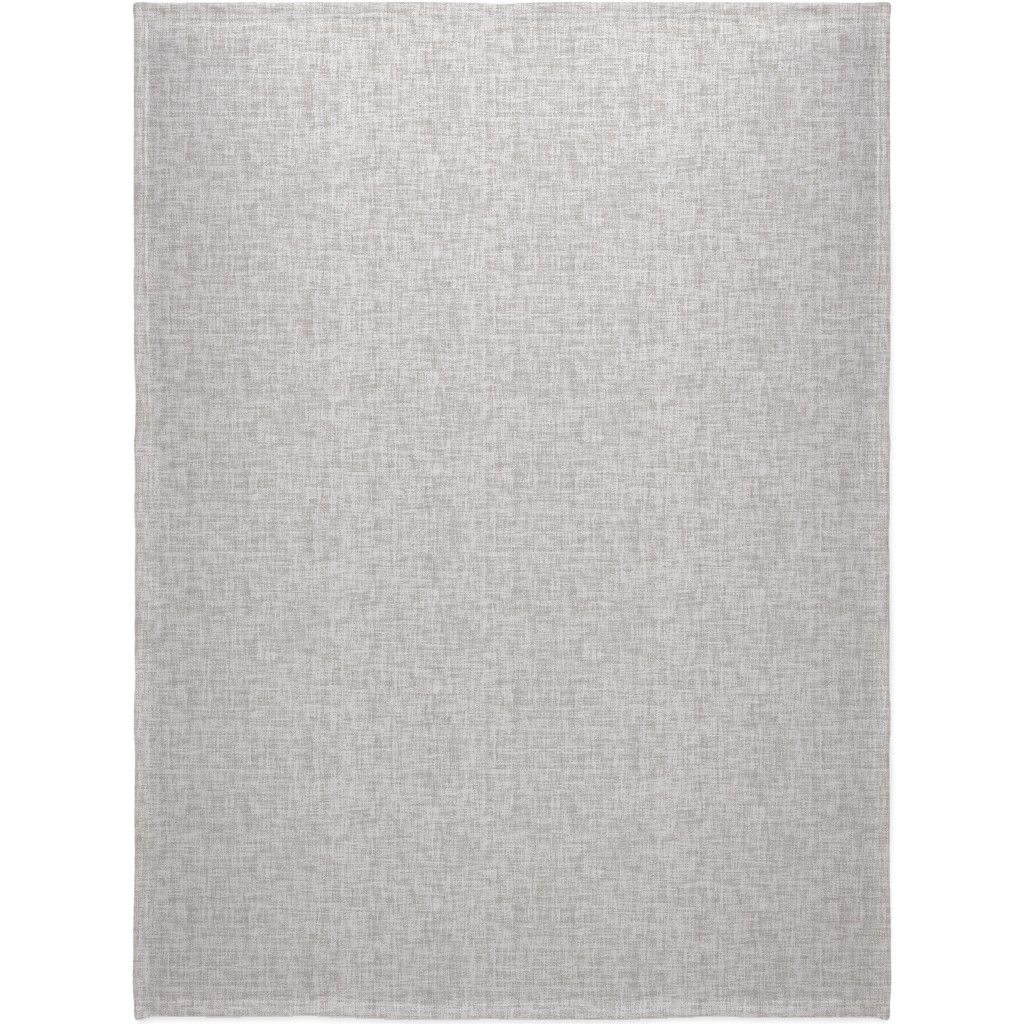 Vintage Linen Blanket, Fleece, 60x80, Gray, Smoke
