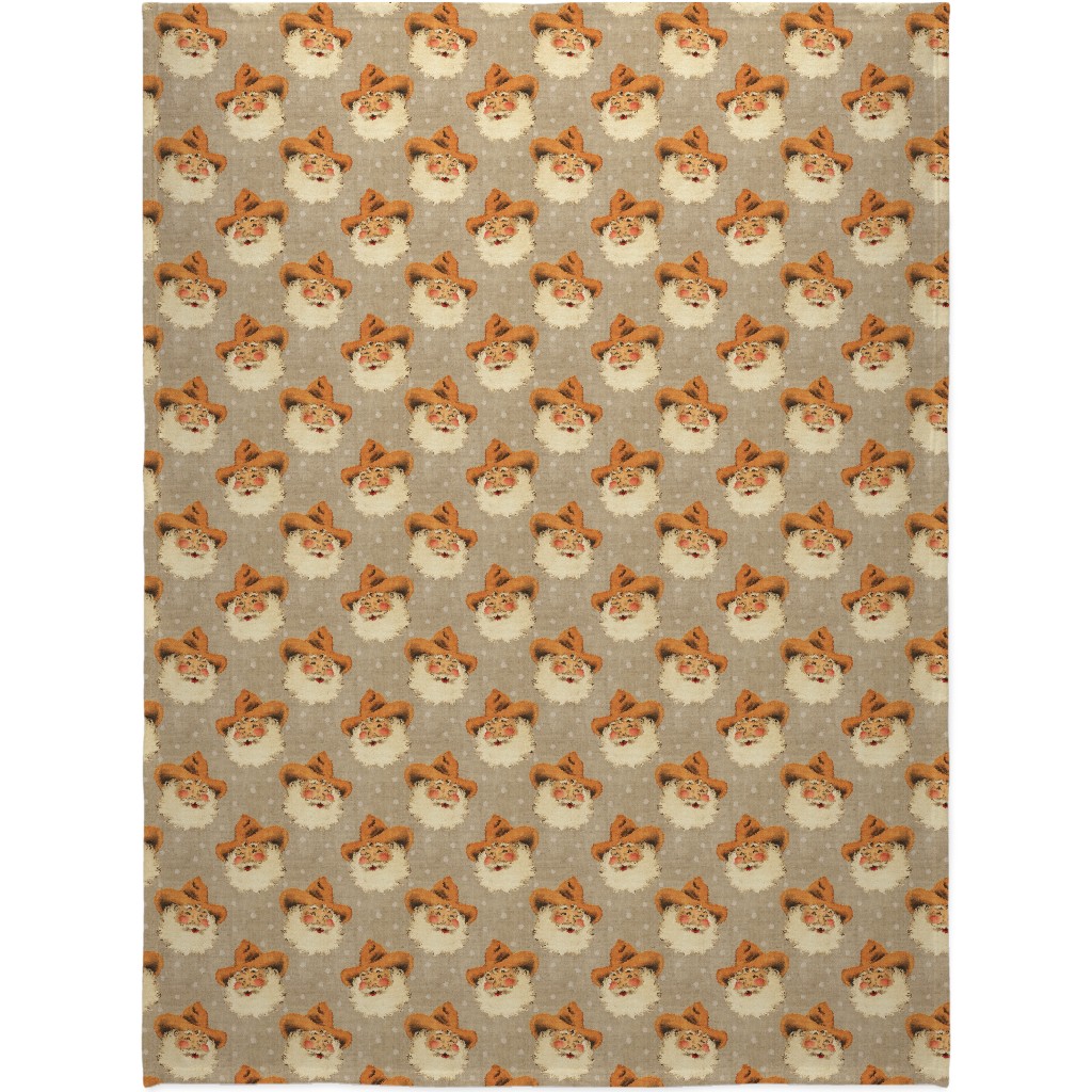 Cowboy Santa - Neutral Blanket, Fleece, 60x80, Beige, Pearl