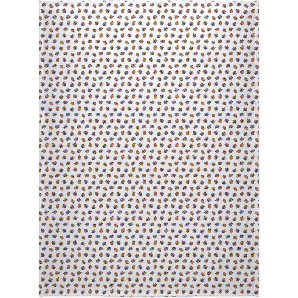 Classic Ladybugs Blanket, Fleece, 60x80, Beige, Tan