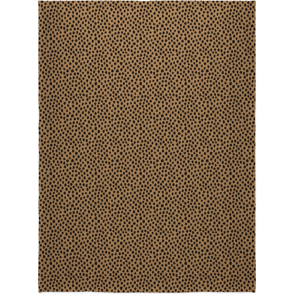 Cheetah Spots - Brown Blanket, Fleece, 60x80, Brown