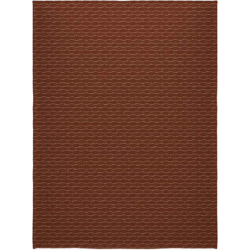Heart Wave - Rust Blanket, Fleece, 60x80, Brown, Brown