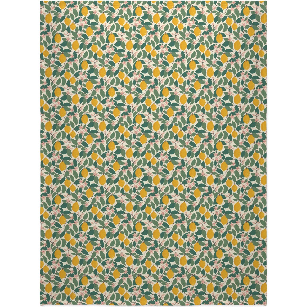 Lemon Tree - Yellow Blanket, Fleece, 60x80, Yellow, Classic Yellow