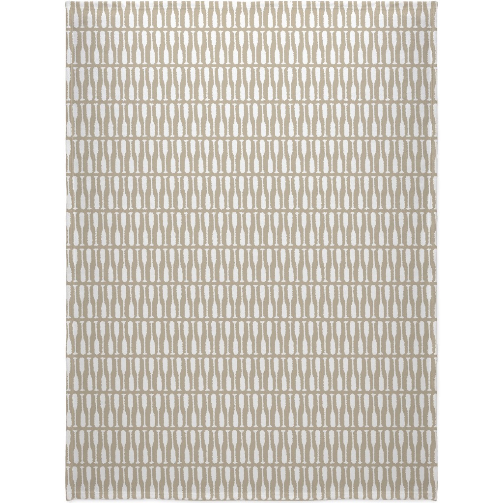 Nautical Boat Oars/Paddles - Neutral Beige Blanket, Fleece, 60x80, Beige, Pearl