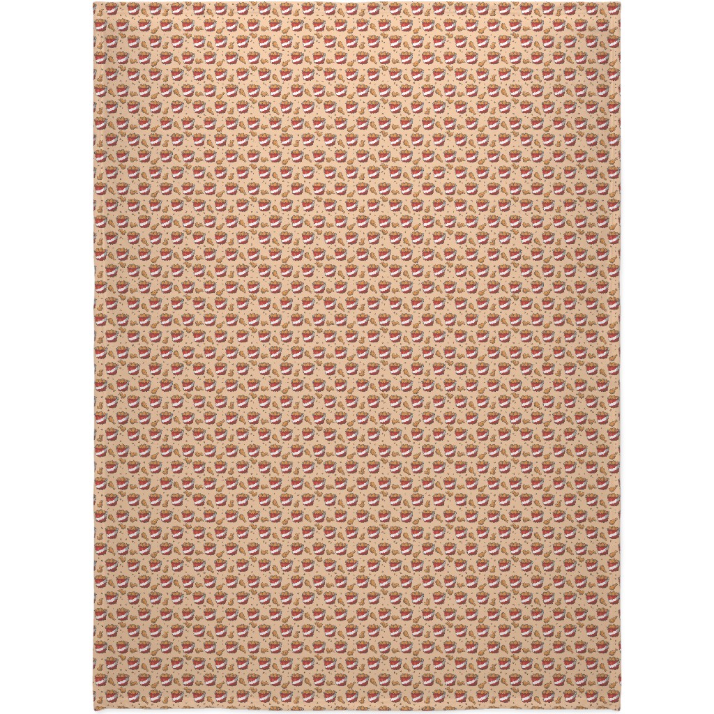 Fried Chicken Bucket Blanket, Fleece, 60x80, Orange, Nectar